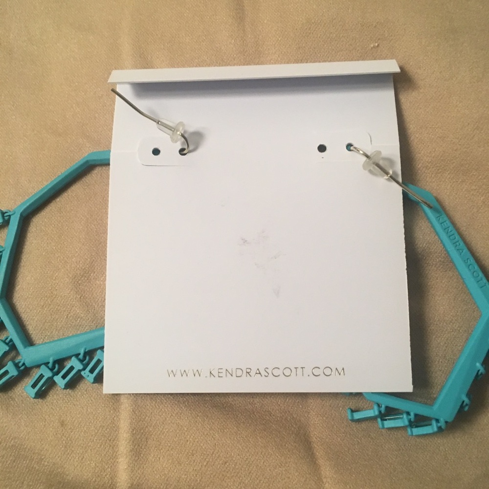Kendra Scott Thomas Aqua Blue Drop Earrings - Picture 3 of 5